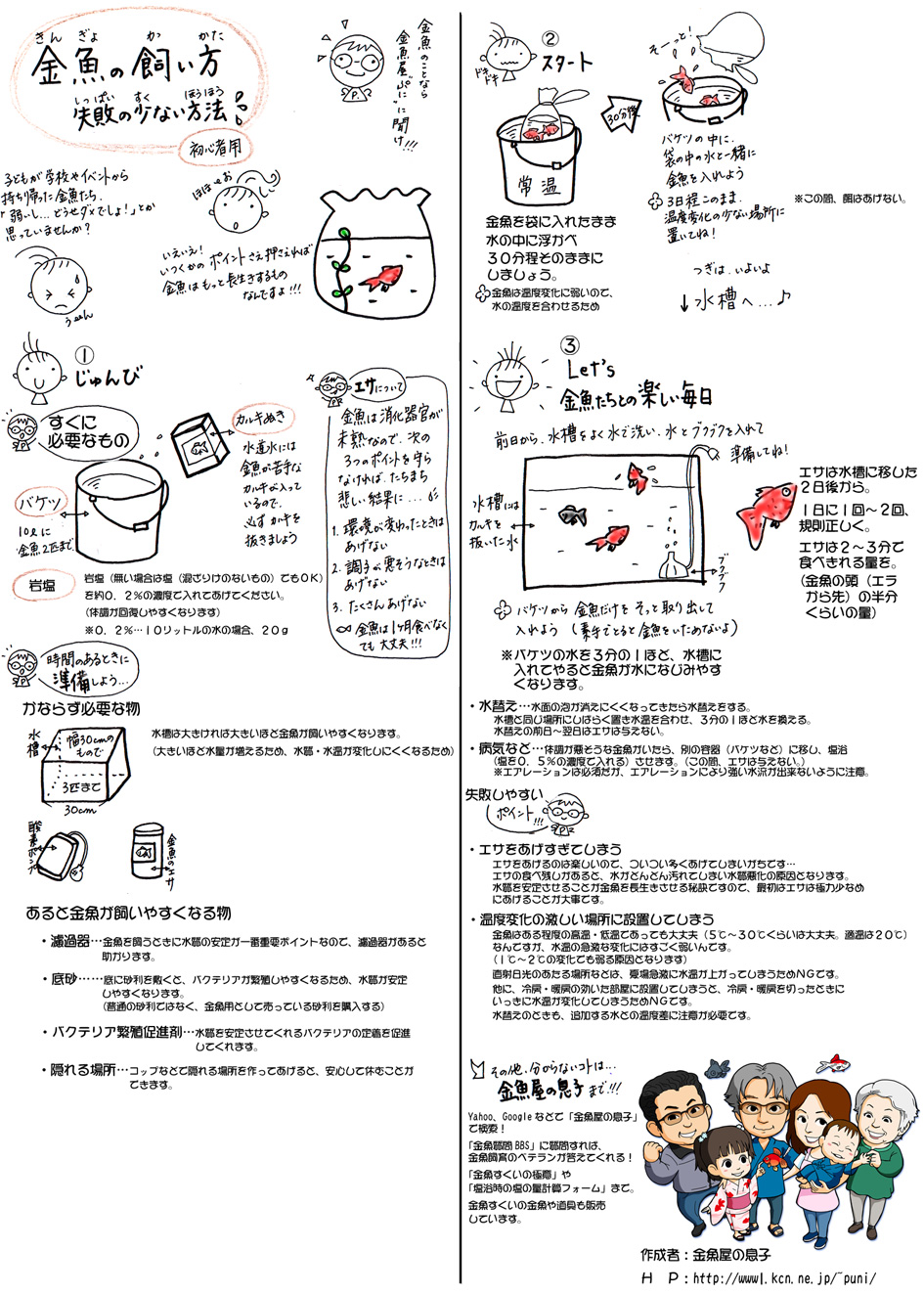 金魚の飼い方　初心者用　失敗の少ない方法